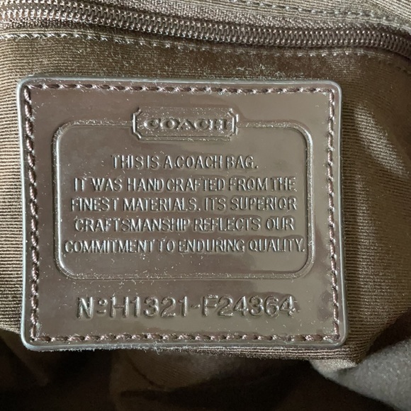 Authentic Coach Signature Stripe Satchel in Brown - Picture 6 of 6